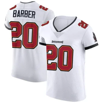 Men's Elite Tampa Bay Buccaneers NO.20 Ronde Barber Vapor Jersey - White