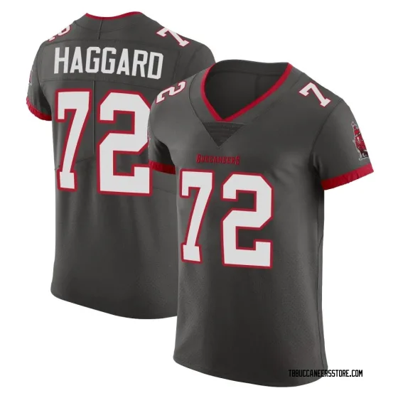 Men's Elite Tampa Bay Buccaneers NO.72 Luke Haggard Pewter Alternate Vapor Jersey