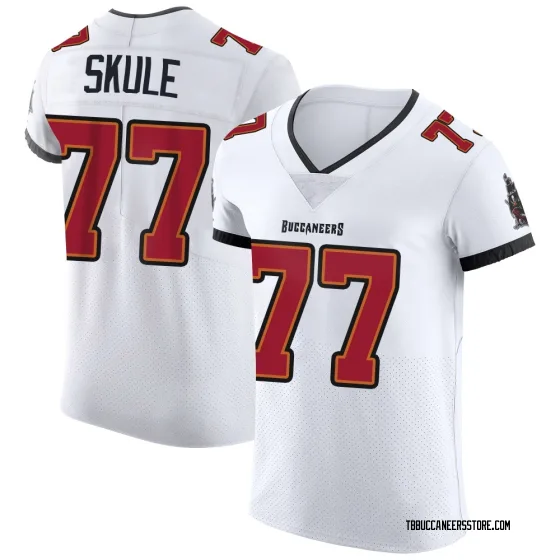 Men's Elite Tampa Bay Buccaneers NO.77 Justin Skule Vapor Jersey - White