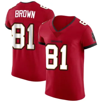 Men's Elite Tampa Bay Buccaneers NO.81 Antonio Brown Vapor Jersey - Red