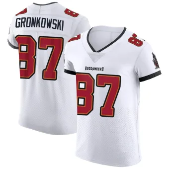 Men's Elite Tampa Bay Buccaneers NO.87 Rob Gronkowski Vapor Jersey - White