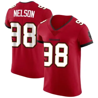 Men's Elite Tampa Bay Buccaneers NO.98 Anthony Nelson Vapor Jersey - Red