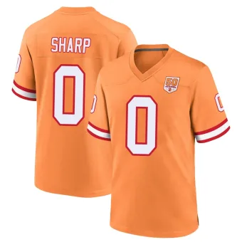 Men's Game Tampa Bay Buccaneers NO.0 Bauer Sharp sicle 50th Season Jersey - Cream