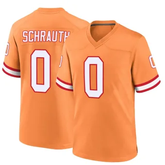 Men's Game Tampa Bay Buccaneers NO.0 Billy Schrauth Throwback Jersey - Orange