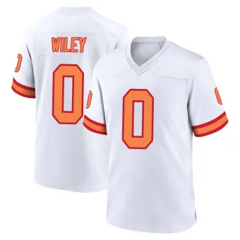 Men's Game Tampa Bay Buccaneers NO.0 Michael Wiley '76 Jersey - White