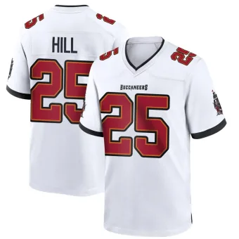 Men's Game Tampa Bay Buccaneers NO.25 Troy Hill Jersey - White