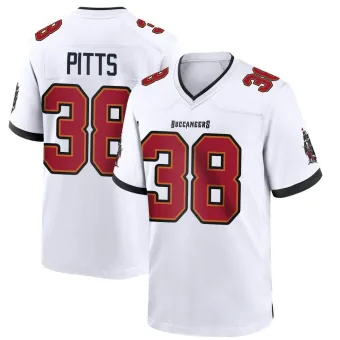 Men's Game Tampa Bay Buccaneers NO.38 Derrek Pitts Jersey - White