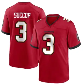 Men's Game Tampa Bay Buccaneers NO.3 Ryan Succop Team Color Jersey - Red