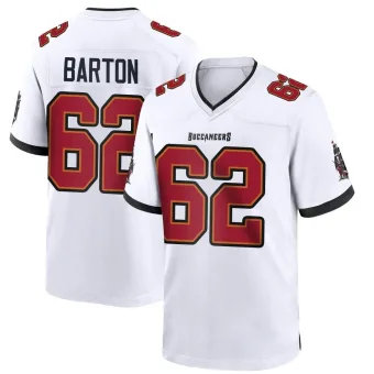 Men's Game Tampa Bay Buccaneers NO.62 Graham Barton Jersey - White