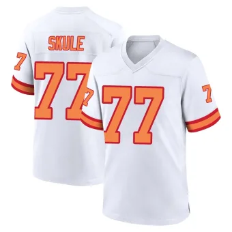 Men's Game Tampa Bay Buccaneers NO.77 Justin Skule '76 Jersey - White