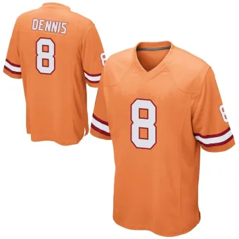 Men's Game Tampa Bay Buccaneers NO.8 SirVocea Dennis Alternate Jersey - Orange