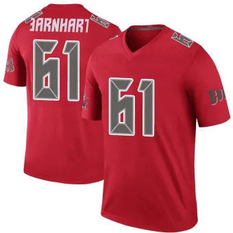Men's Legend Tampa Bay Buccaneers NO.61 Karsen Barnhart Color Rush Jersey - Red