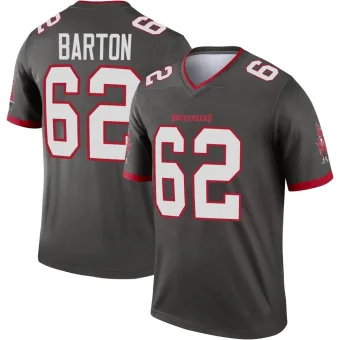 Men's Legend Tampa Bay Buccaneers NO.62 Graham Barton Pewter Alternate Jersey