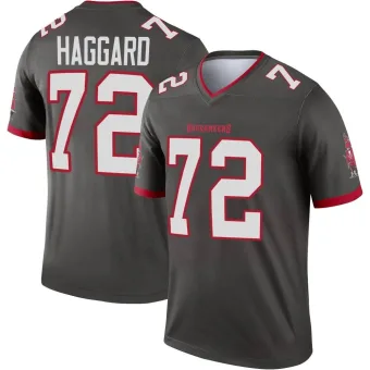 Men's Legend Tampa Bay Buccaneers NO.72 Luke Haggard Pewter Alternate Jersey