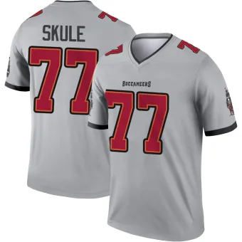 Men's Legend Tampa Bay Buccaneers NO.77 Justin Skule Inverted Jersey - Gray
