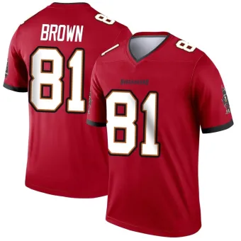 Men's Legend Tampa Bay Buccaneers NO.81 Antonio Brown Jersey - Red
