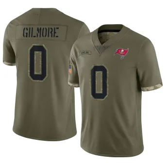 Men's Limited Tampa Bay Buccaneers NO.0 Jy Gilmore 2022 Salute To Service Jersey - Olive