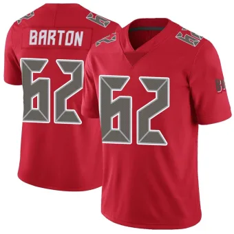 Men's Limited Tampa Bay Buccaneers NO.62 Graham Barton Color Rush Jersey - Red