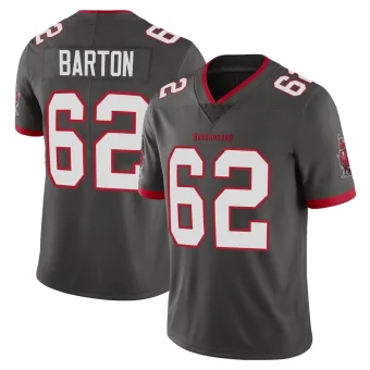 Men's Limited Tampa Bay Buccaneers NO.62 Graham Barton Pewter Alternate Vapor Jersey