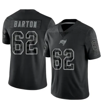 Men's Limited Tampa Bay Buccaneers NO.62 Graham Barton Reflective Jersey - Black