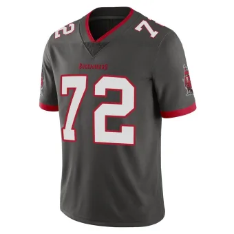 Men's Limited Tampa Bay Buccaneers NO.72 Luke Haggard Pewter Alternate Vapor Jersey