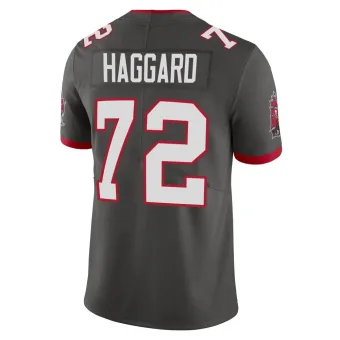 Men's Limited Tampa Bay Buccaneers NO.72 Luke Haggard Pewter Alternate Vapor Jersey