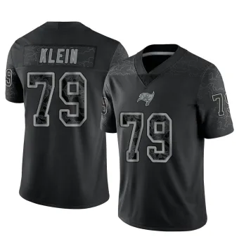 Men's Limited Tampa Bay Buccaneers NO.79 Elijah Klein Reflective Jersey - Black