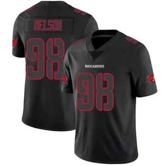 Men's Limited Tampa Bay Buccaneers NO.98 Anthony Nelson Jersey - Black Impact