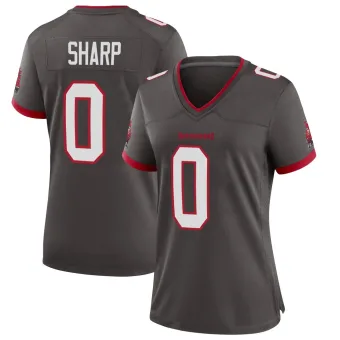 Women's Game Tampa Bay Buccaneers NO.0 Bauer Sharp Pewter Alternate Jersey