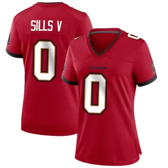 Women's Game Tampa Bay Buccaneers NO.0 David Sills V Team Color Jersey - Red