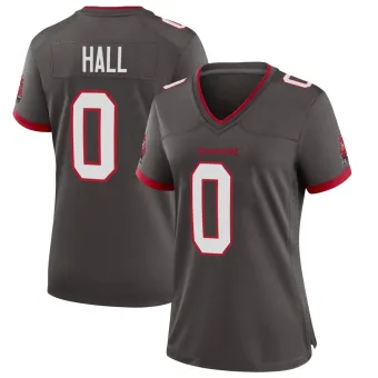 Women's Game Tampa Bay Buccaneers NO.0 Kemon Hall Pewter Alternate Jersey