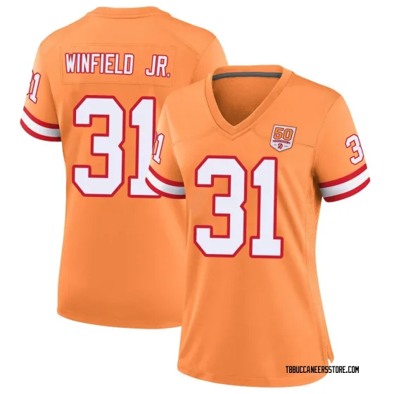 Women's Game Tampa Bay Buccaneers NO.31 Antoine Winfield Jr. sicle 50th Season Jersey - Cream