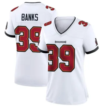 Women's Game Tampa Bay Buccaneers NO.39 Marcus Banks Jersey - White