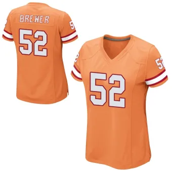 Women's Game Tampa Bay Buccaneers NO.52 C.J. Brewer Alternate Jersey - Orange