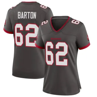 Women's Game Tampa Bay Buccaneers NO.62 Graham Barton Pewter Alternate Jersey