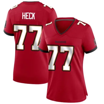 Women's Game Tampa Bay Buccaneers NO.77 Charlie Heck Team Color Jersey - Red