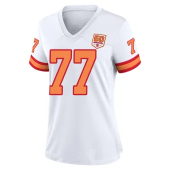 Women's Game Tampa Bay Buccaneers NO.77 Justin Skule '76 50th Season Jersey - White