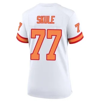 Women's Game Tampa Bay Buccaneers NO.77 Justin Skule '76 50th Season Jersey - White