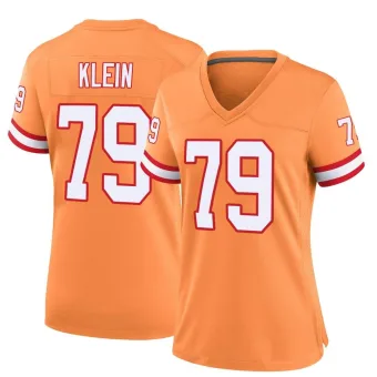 Women's Game Tampa Bay Buccaneers NO.79 Elijah Klein Throwback Jersey - Orange