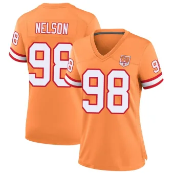Women's Game Tampa Bay Buccaneers NO.98 Anthony Nelson sicle 50th Season Jersey - Cream
