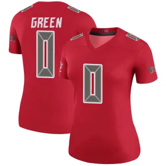 Women's Legend Tampa Bay Buccaneers NO.0 Josiah Green Color Rush Jersey - Red