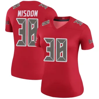 Women's Legend Tampa Bay Buccaneers NO.38 Rashad Wisdom Color Rush Jersey - Red