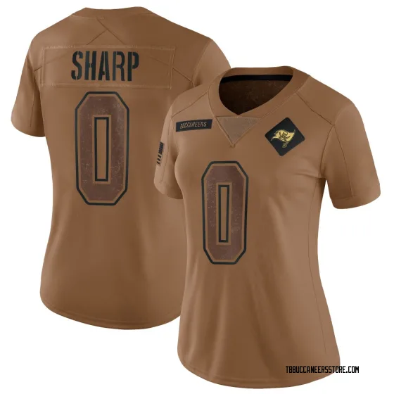 Women's Limited Tampa Bay Buccaneers NO.0 Bauer Sharp 2023 Salute To Service Jersey - Brown