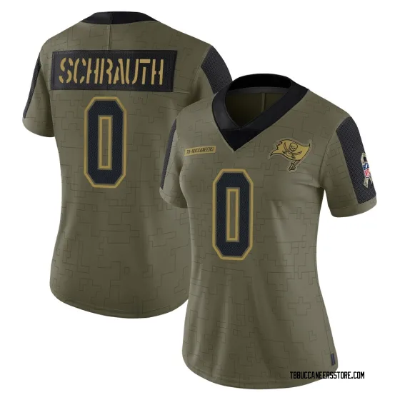 Women's Limited Tampa Bay Buccaneers NO.0 Billy Schrauth 2021 Salute To Service Jersey - Olive
