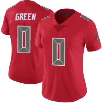 Women's Limited Tampa Bay Buccaneers NO.0 Josiah Green Color Rush Jersey - Red