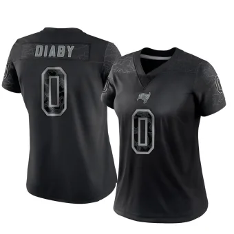 Women's Limited Tampa Bay Buccaneers NO.0 Yaya Diaby Reflective Jersey - Black