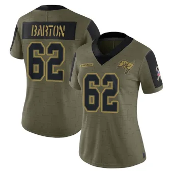 Women's Limited Tampa Bay Buccaneers NO.62 Graham Barton 2021 Salute To Service Jersey - Olive