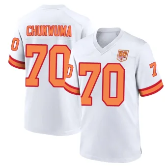 Youth Game Tampa Bay Buccaneers NO.70 Benjamin Chukwuma '76 50th Season Jersey - White