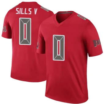 Youth Legend Tampa Bay Buccaneers NO.0 David Sills V Color Rush Jersey - Red