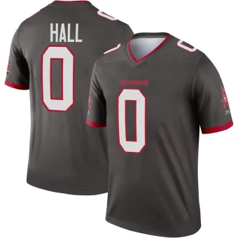 Youth Legend Tampa Bay Buccaneers NO.0 Kemon Hall Pewter Alternate Jersey
